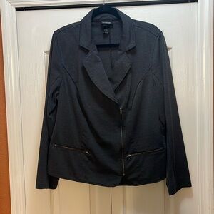 Asymmetrical zip up jacket